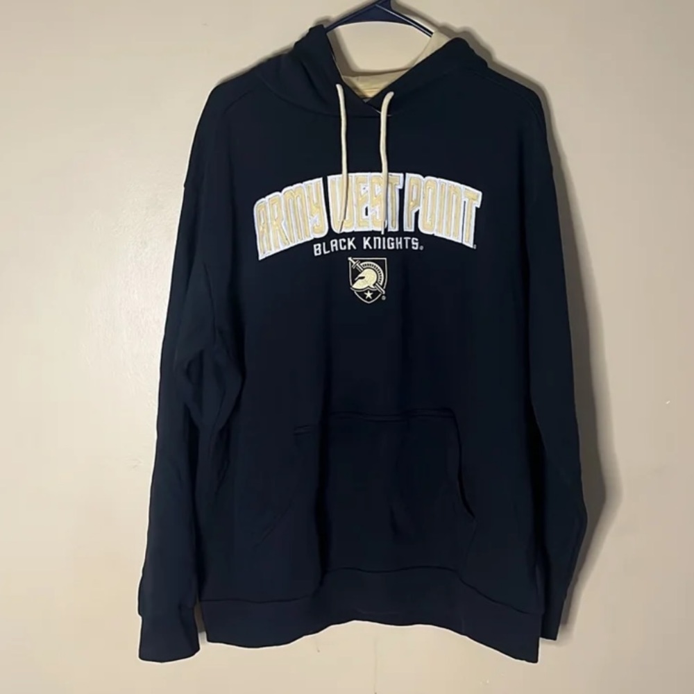 Knights Apparel Black Hoodie with White and Gold Print